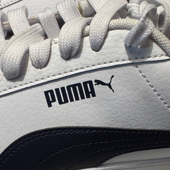 Puma Men's White and Navy Sneakers - Picture 2 of 4
